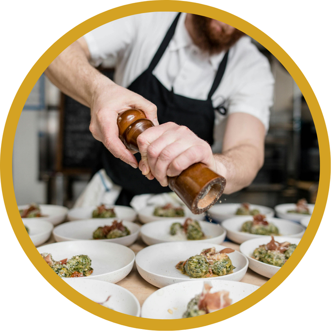 Chef preparing food